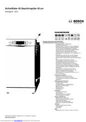 Bosch SPS69T42EU Kurzanleitung