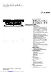 Bosch SMV63M80EU Kurzanleitung