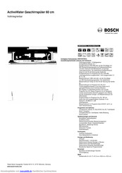 Bosch SMV53N70EU Kurzanleitung
