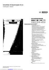 Bosch SPU86M05DE Kurzanleitung