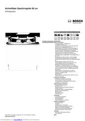 Bosch SMV86P20DE Kurzanleitung