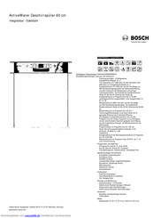 Bosch SMI63M85EU Kurzanleitung