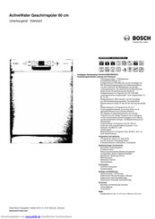 Bosch SMU58N55EU Kurzanleitung