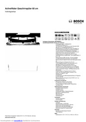 Bosch SMV68M90EU Kurzanleitung