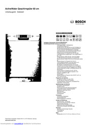 Bosch SMU69N45EU Kurzanleitung