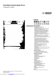 Bosch SMU63N55EU Kurzanleitung