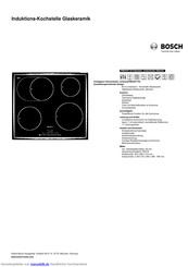 Bosch PIB645F17E Kurzanleitung