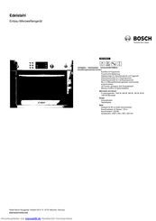 Bosch HMT35M653 Kurzanleitung
