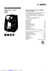 Bosch TAS4301 Kurzanleitung