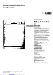 Bosch SMU50D45EU Kurzanleitung