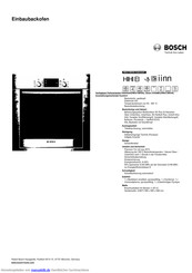 Bosch HBG73B550 Kurzanleitung