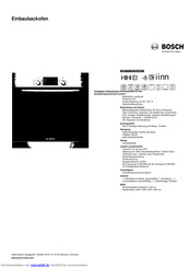 Bosch HBG73U150 Kurzanleitung