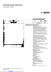 Bosch SMU86P15DE Kurzanleitung