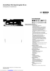 Bosch SBE65N00EU Kurzanleitung