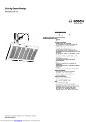 Bosch DWK098E50 Kurzanleitung