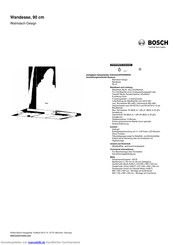 Bosch DWW098E50 Kurzanleitung