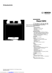 Bosch HBG38B752D Kurzanleitung