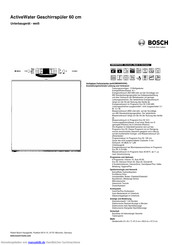 Bosch SMD86P02DE Kurzanleitung