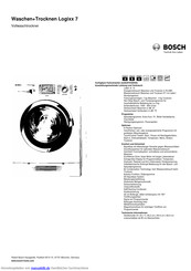 Bosch WVH28540 Kurzanleitung