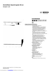 Bosch SMS50D32EU Kurzanleitung