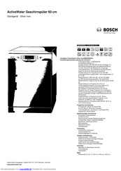 Bosch SMS69N48EU Kurzanleitung