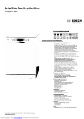 Bosch SMS69N42EU Kurzanleitung