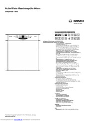 Bosch SMI86P02DE Kurzanleitung