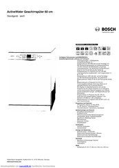 Bosch SMS58N52EU Kurzanleitung