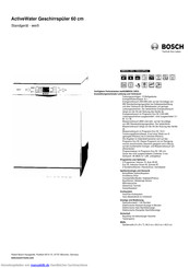Bosch SMS53L12EU Kurzanleitung