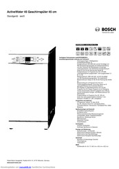 Bosch SPS53M52EU Kurzanleitung