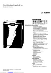 Bosch SMS69U48EU Kurzanleitung