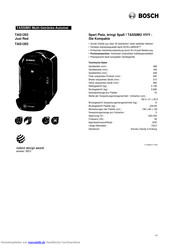 Bosch TAS1203 Kurzanleitung