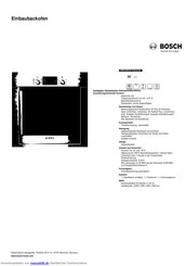 Bosch HBR33B550 Kurzanleitung