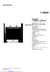 Bosch HBG30B550 Kurzanleitung