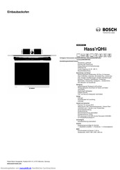 Bosch HBG38B722D Kurzanleitung