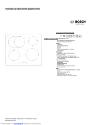 Bosch PIB673F17E Kurzanleitung