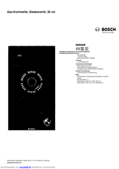 Bosch PRA326B70E Kurzanleitung