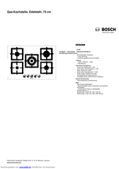 Bosch PCQ875B21E Kurzanleitung