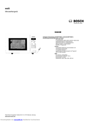 Bosch HMT75M421 Kurzanleitung