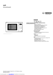 Bosch HMT75M621 Kurzanleitung