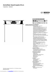Bosch SMI86S05DE Kurzanleitung