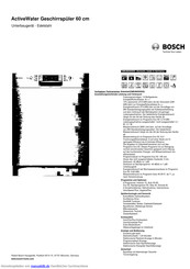Bosch SMU86S05DE Kurzanleitung