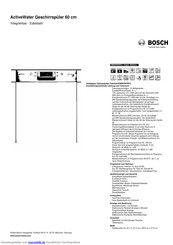 Bosch SMI63N55EU Kurzanleitung