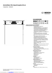 Bosch SBI69N05EU Kurzanleitung