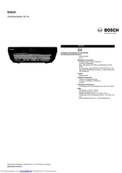 Bosch DHU634D Kurzanleitung