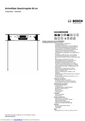 Bosch SMI68M85EU Kurzanleitung