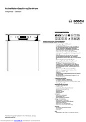 Bosch SMI69N05EU Kurzanleitung