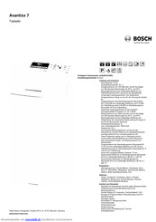 Bosch WOT24495 Kurzanleitung