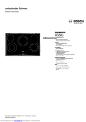 Bosch NKC845F17 Kurzanleitung