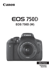Canon EOS 750D Bedienungsanleitung
